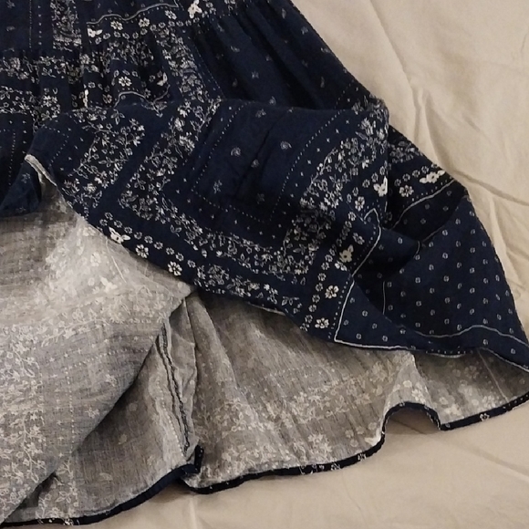 Universal Thread Navy Bandana Print Maxi Skirt with Smocked Waist - Picture 3 of 10